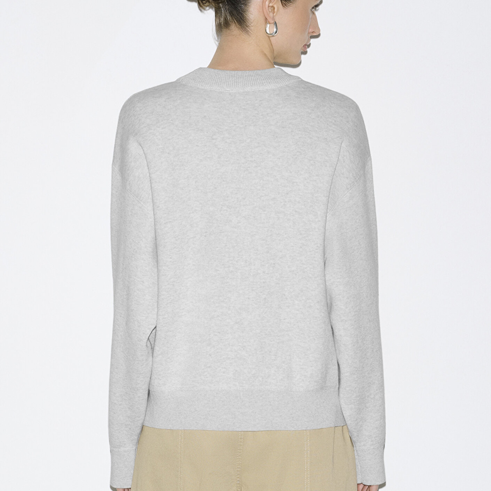 Mavi Bisiklet Yaka Gri Kazak Oversize / Geniş Kesim 1710883-83096