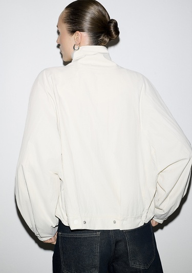  Mavi Dik Yaka Gri Ceket Oversize / Geniş Kesim 1110848-70140