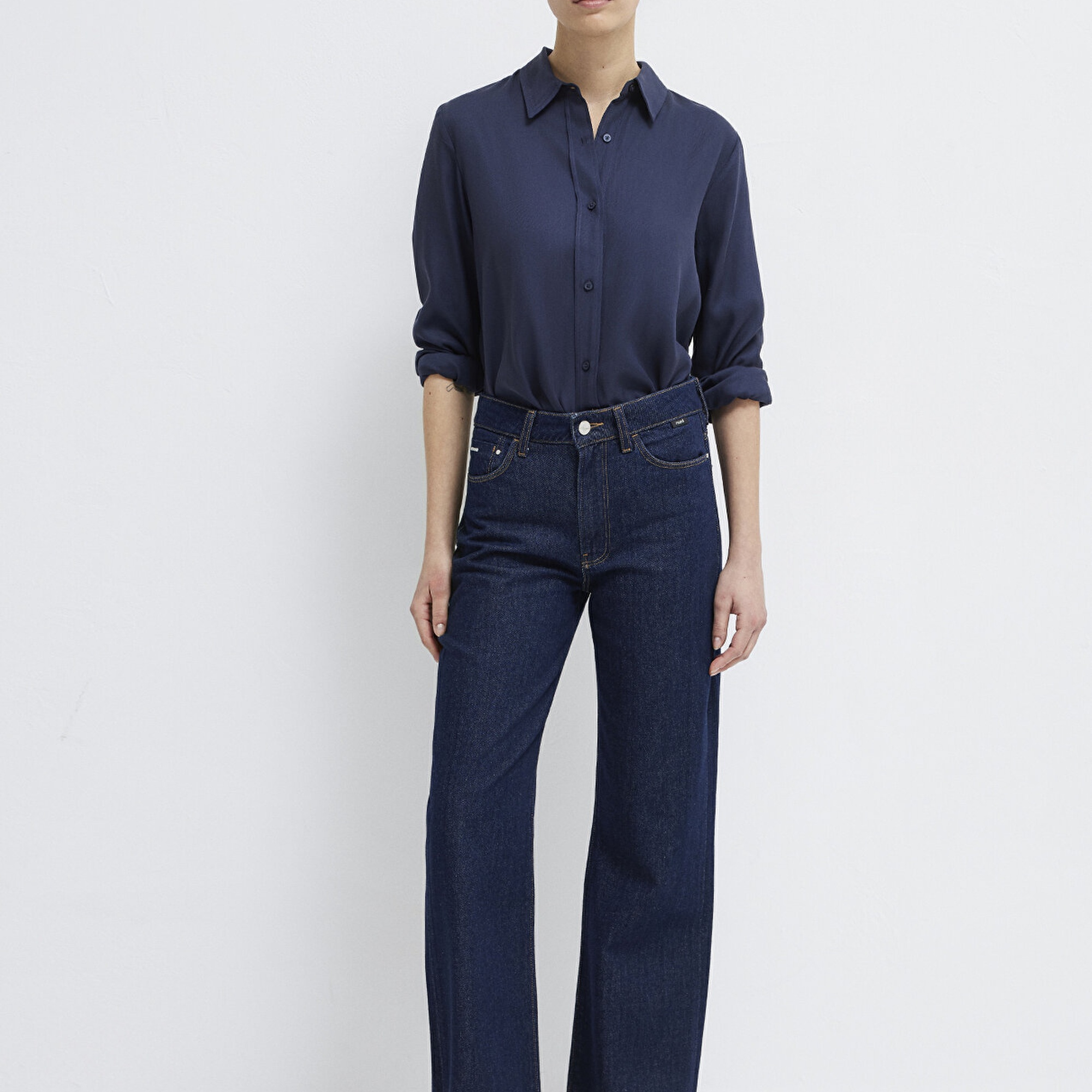 Mavi Lacivert (TENCEL™) Gömlek Regular Fit / Normal Kesim 1211506-70487