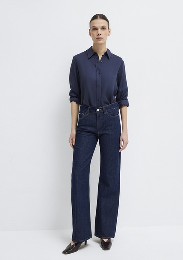  Mavi Lacivert (TENCEL™) Gömlek Regular Fit / Normal Kesim 1211506-70487