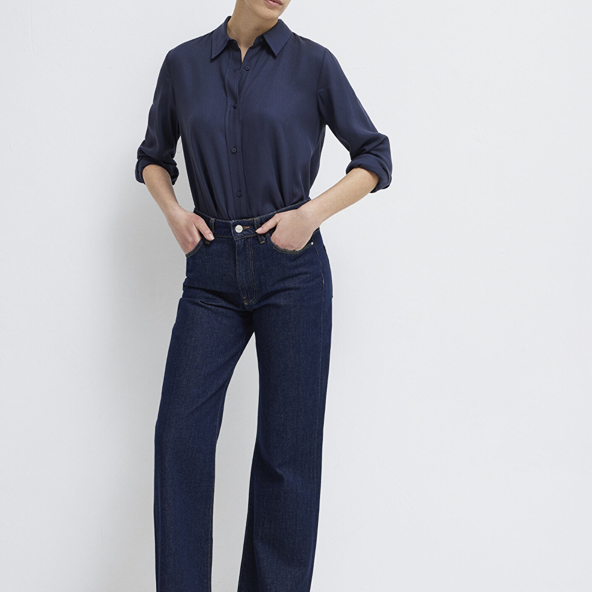 Mavi Lacivert (TENCEL™) Gömlek Regular Fit / Normal Kesim 1211506-70487