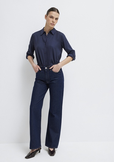  Mavi Lacivert (TENCEL™) Gömlek Regular Fit / Normal Kesim 1211506-70487