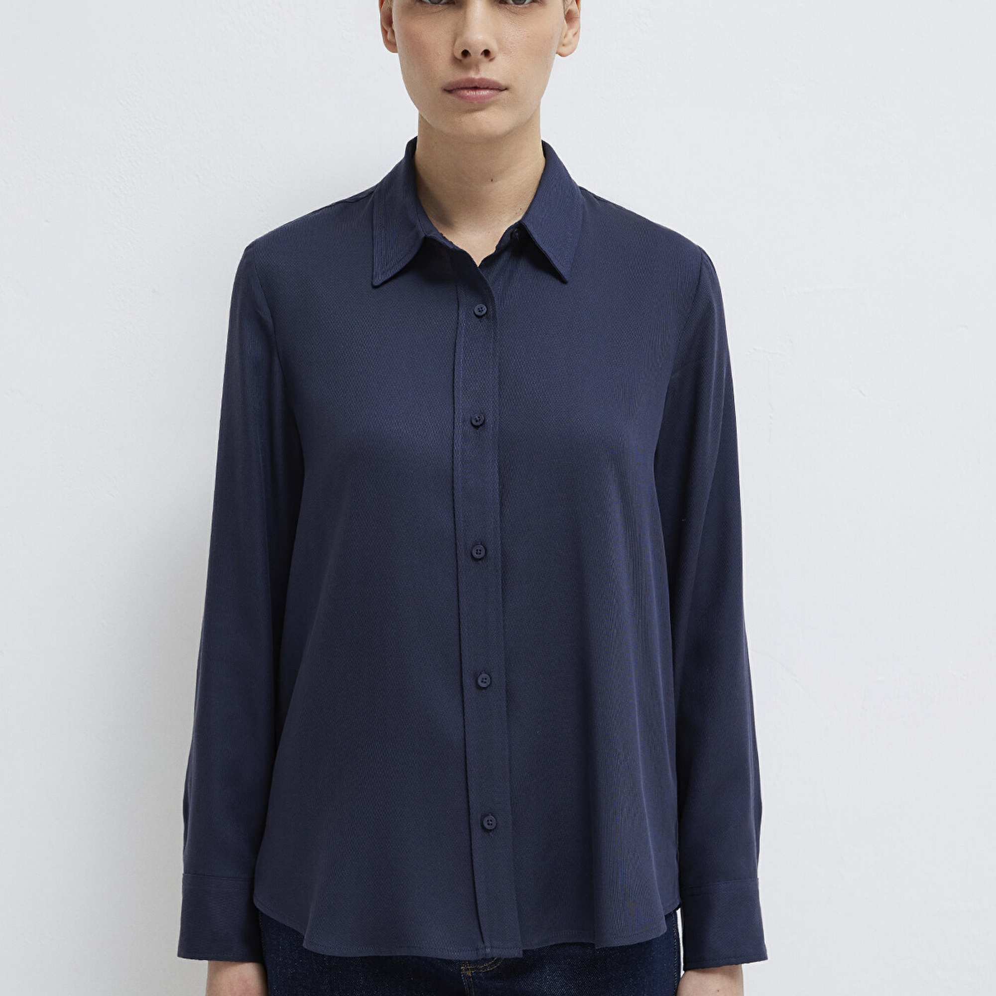 Mavi Lacivert (TENCEL™) Gömlek Regular Fit / Normal Kesim 1211506-70487