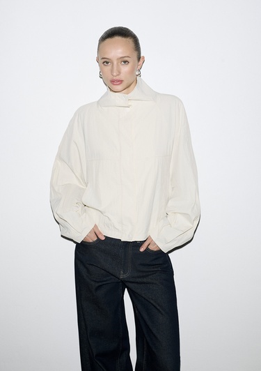  Mavi Dik Yaka Gri Ceket Oversize / Geniş Kesim 1110848-70140