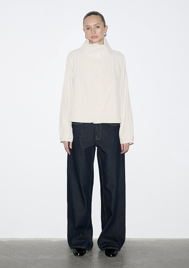  Mavi Dik Yaka Gri Ceket Oversize / Geniş Kesim 1110848-70140