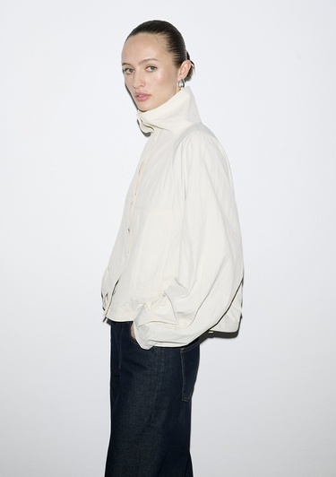  Mavi Dik Yaka Gri Ceket Oversize / Geniş Kesim 1110848-70140