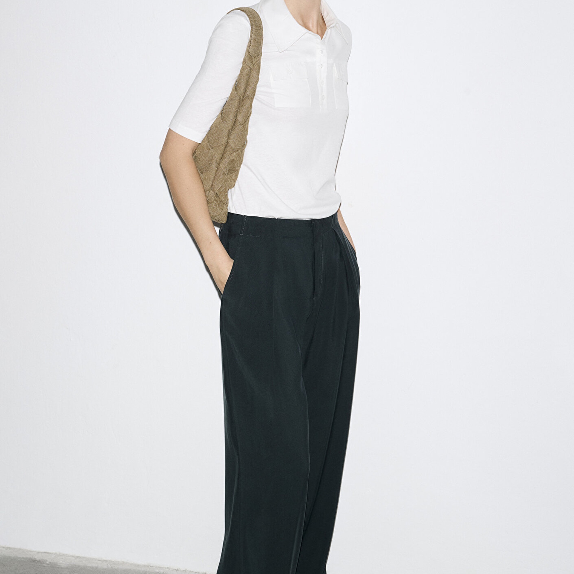 Mavi Lacivert Geniş Paça Pantolon 1011180-91480