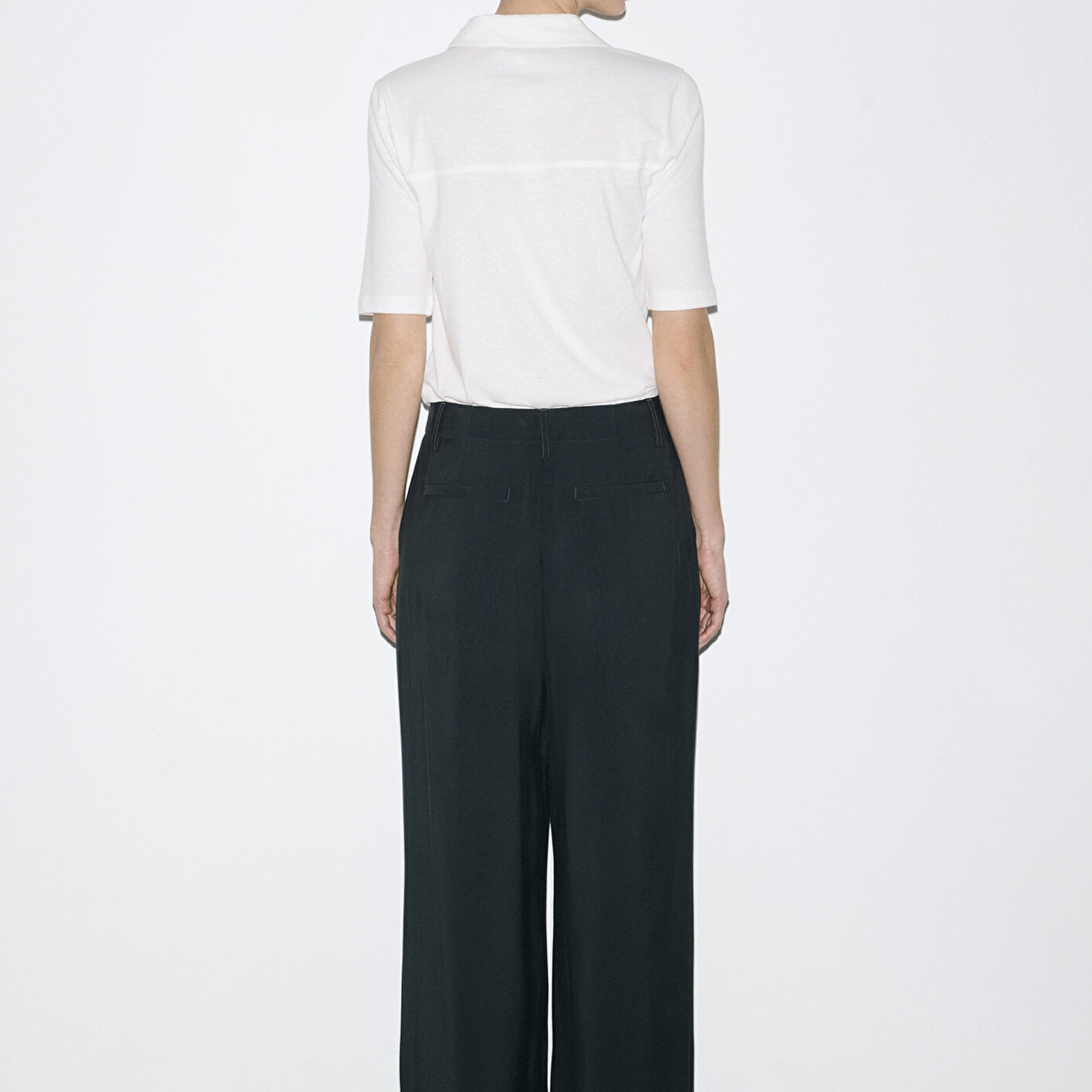 Mavi Lacivert Geniş Paça Pantolon 1011180-91480