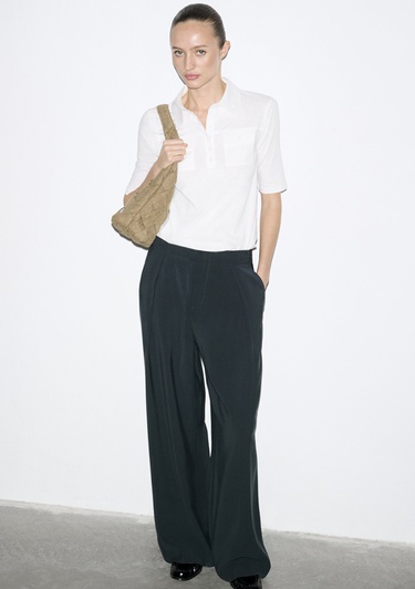  Mavi Lacivert Geniş Paça Pantolon 1011180-91480