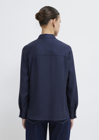  Mavi Lacivert (TENCEL™) Gömlek Regular Fit / Normal Kesim 1211506-70487