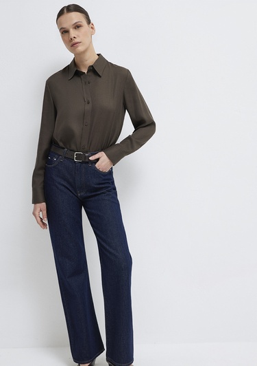  Mavi Kahverengi (TENCEL™) Gömlek Regular Fit / Normal Kesim 1211506-71603