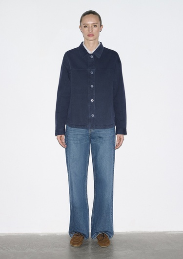  Mavi Cep Detaylı Lacivert Gömlek  1211424-70487