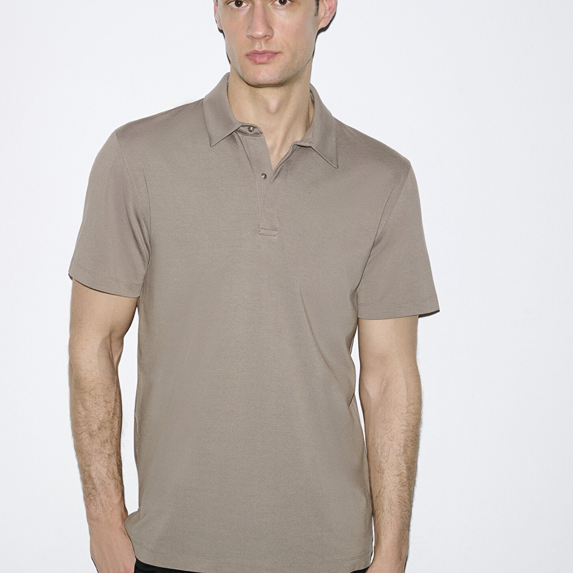 Mavi Hafif ve Esnek Kahverengi Travel Polo Tişört Regular Fit / Normal Kesim 0613225-70352