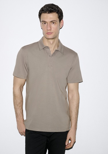  Mavi Hafif ve Esnek Kahverengi Travel Polo Tişört Regular Fit / Normal Kesim 0613225-70352