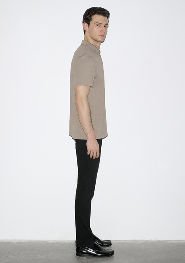  Mavi Hafif ve Esnek Kahverengi Travel Polo Tişört Regular Fit / Normal Kesim 0613225-70352