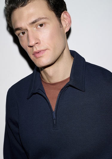  Mavi Esnek Lacivert Travel Polo Sweatshirt 0S10561-70497