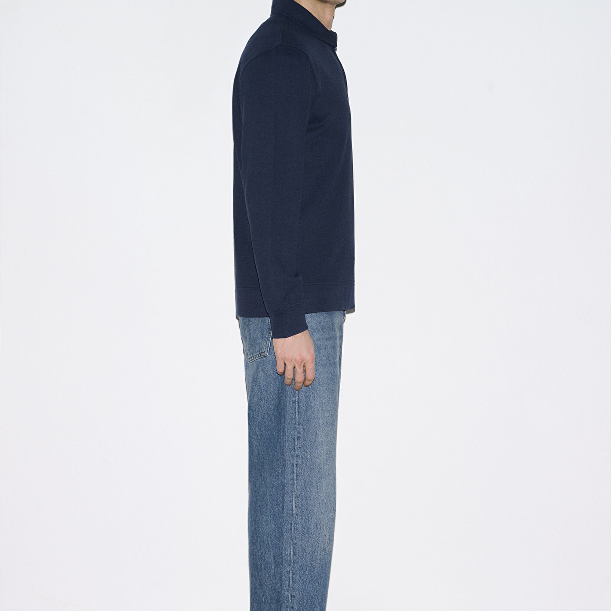 Mavi Esnek Lacivert Travel Polo Sweatshirt 0S10561-70497