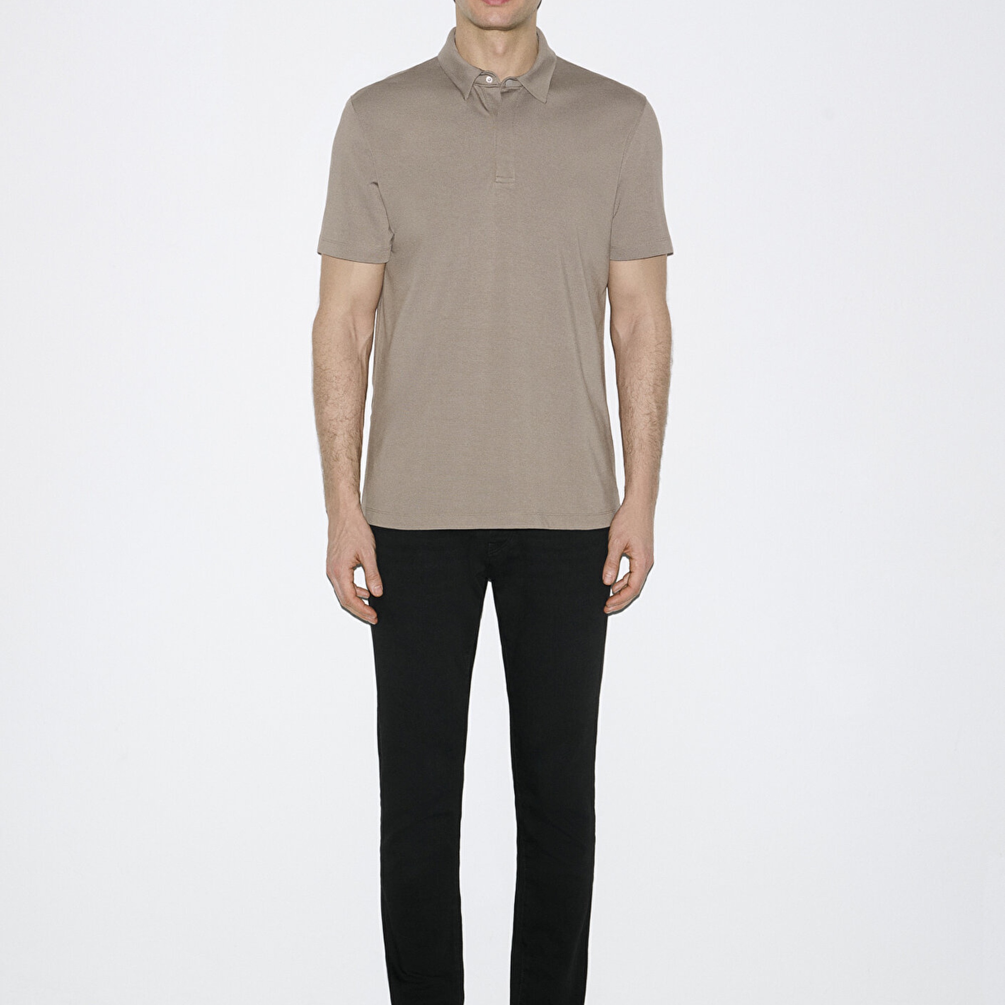 Mavi Hafif ve Esnek Kahverengi Travel Polo Tişört Regular Fit / Normal Kesim 0613225-70352