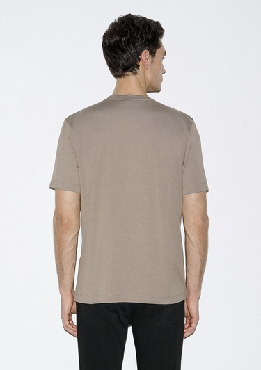  Mavi Hafif ve Esnek Kahverengi Travel Tişört Regular Fit / Normal Kesim 0613224-70352