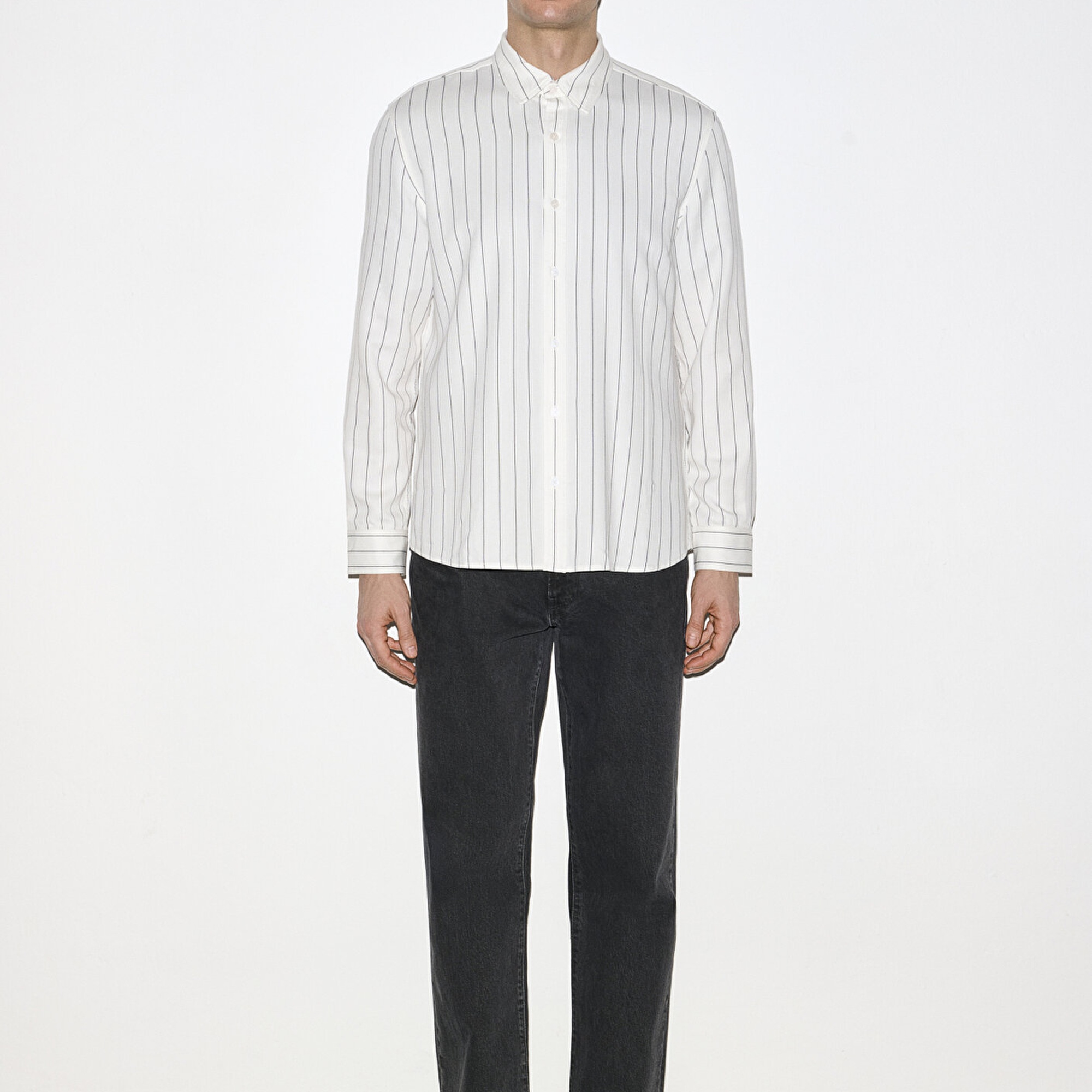 Mavi Çizgili Gömlek Regular Fit / Normal Kesim 0211891-91494