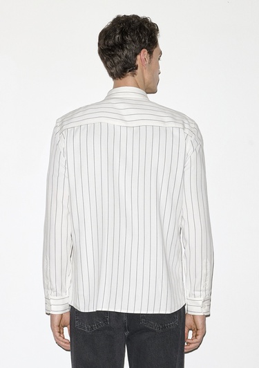  Mavi Çizgili Gömlek Regular Fit / Normal Kesim 0211891-91494