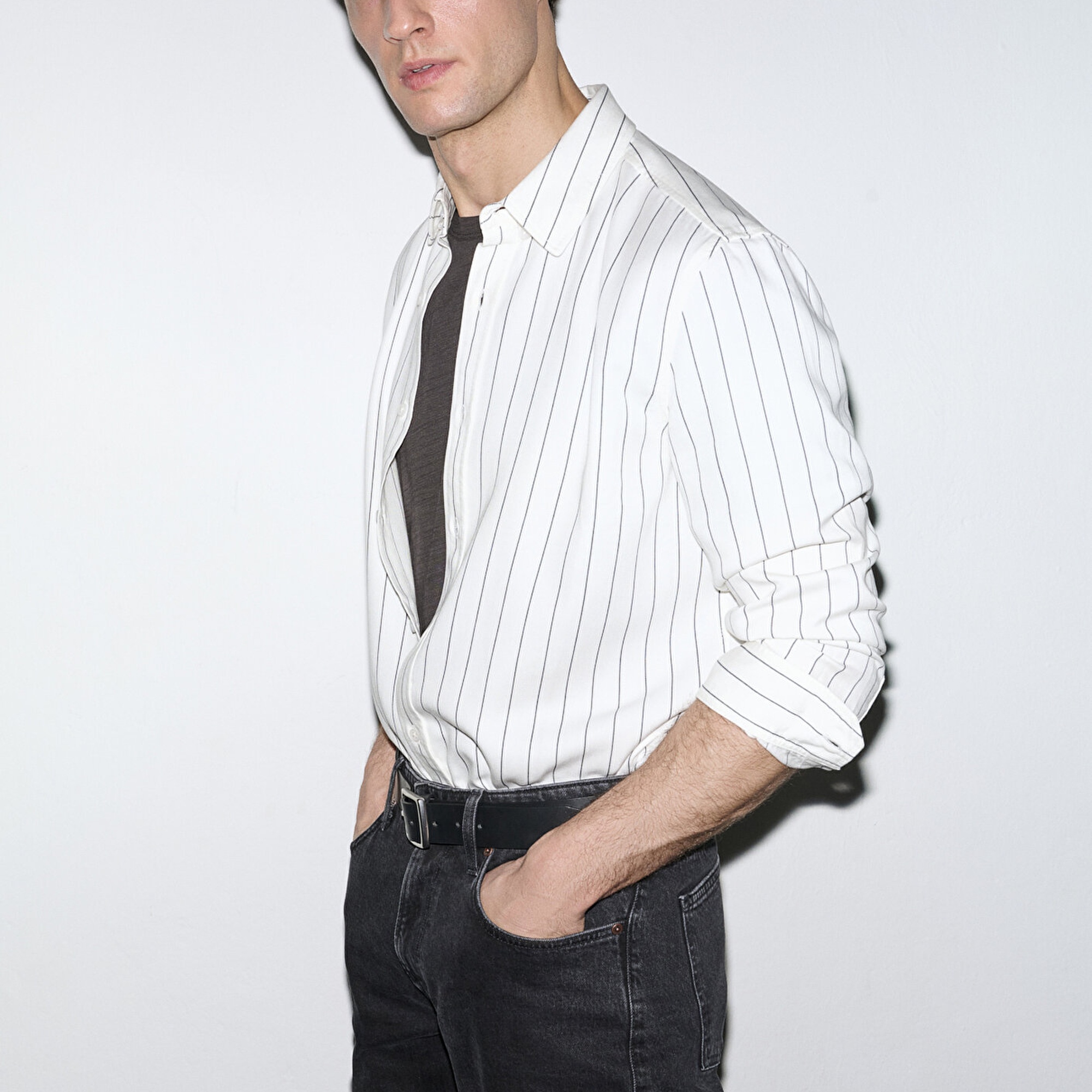 Mavi Çizgili Gömlek Regular Fit / Normal Kesim 0211891-91494