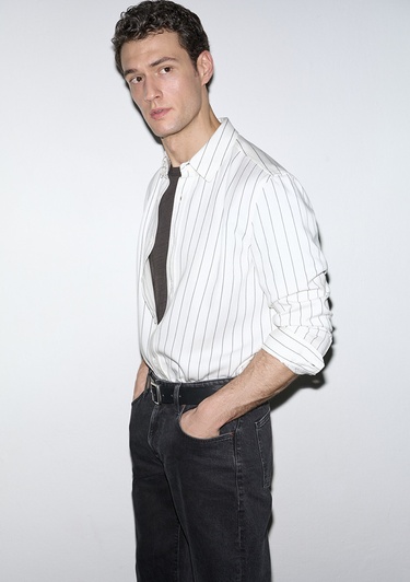  Mavi Çizgili Gömlek Regular Fit / Normal Kesim 0211891-91494