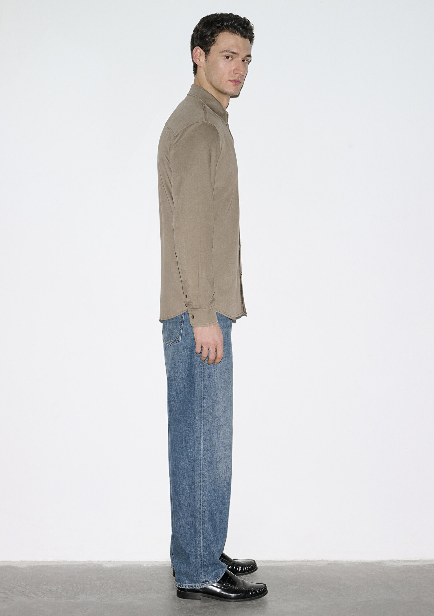 Mavi Kahverengi (TENCEL™) Gömlek Regular Fit / Normal Kesim 0210818-83866