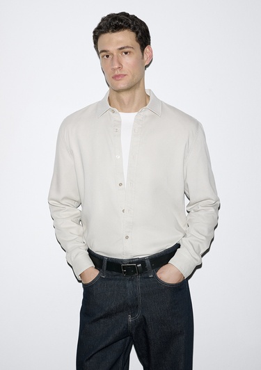  Mavi Bej (TENCEL™) Gömlek Regular Fit / Normal Kesim 0210818-70134