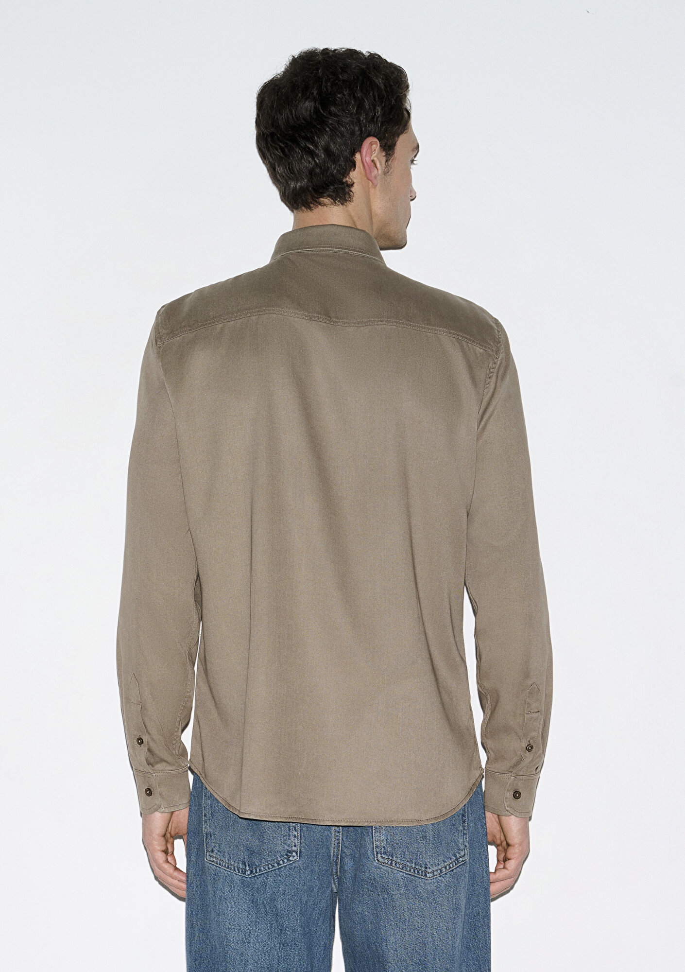  Mavi Kahverengi (TENCEL™) Gömlek Regular Fit / Normal Kesim 0210818-83866