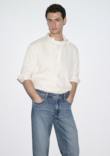  Mavi Ekru Gömlek Regular Fit / Normal Kesim 0211829-70057