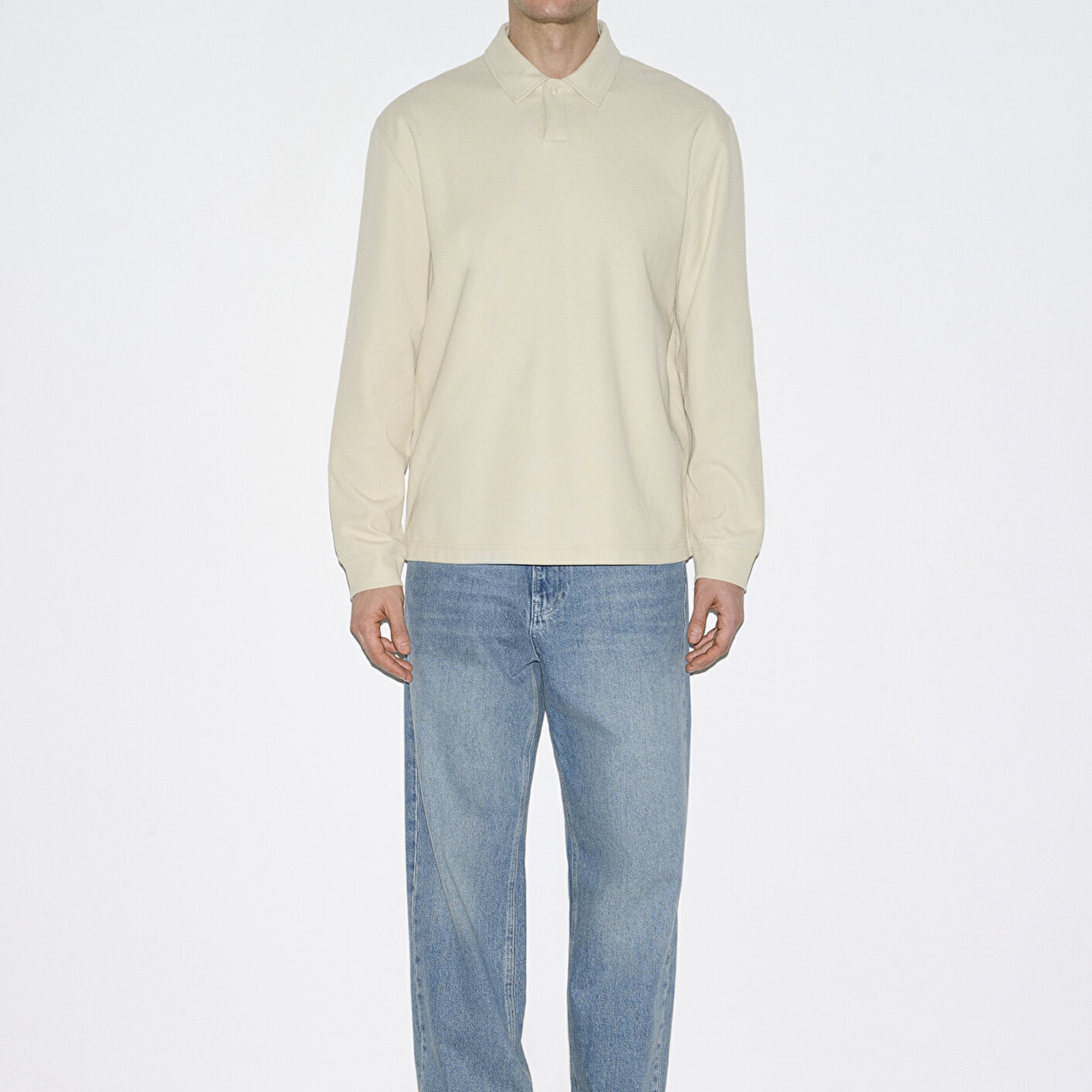 Mavi Polo Yaka Bej Sweatshirt 0S10576-70325