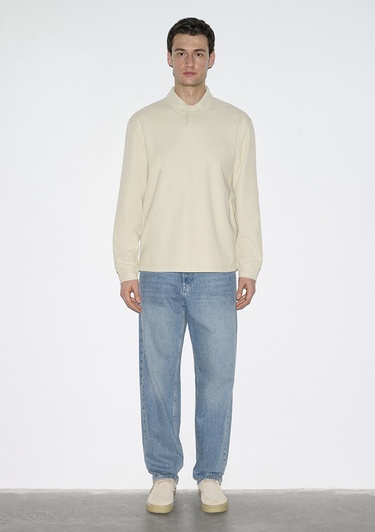  Mavi Polo Yaka Bej Sweatshirt 0S10576-70325