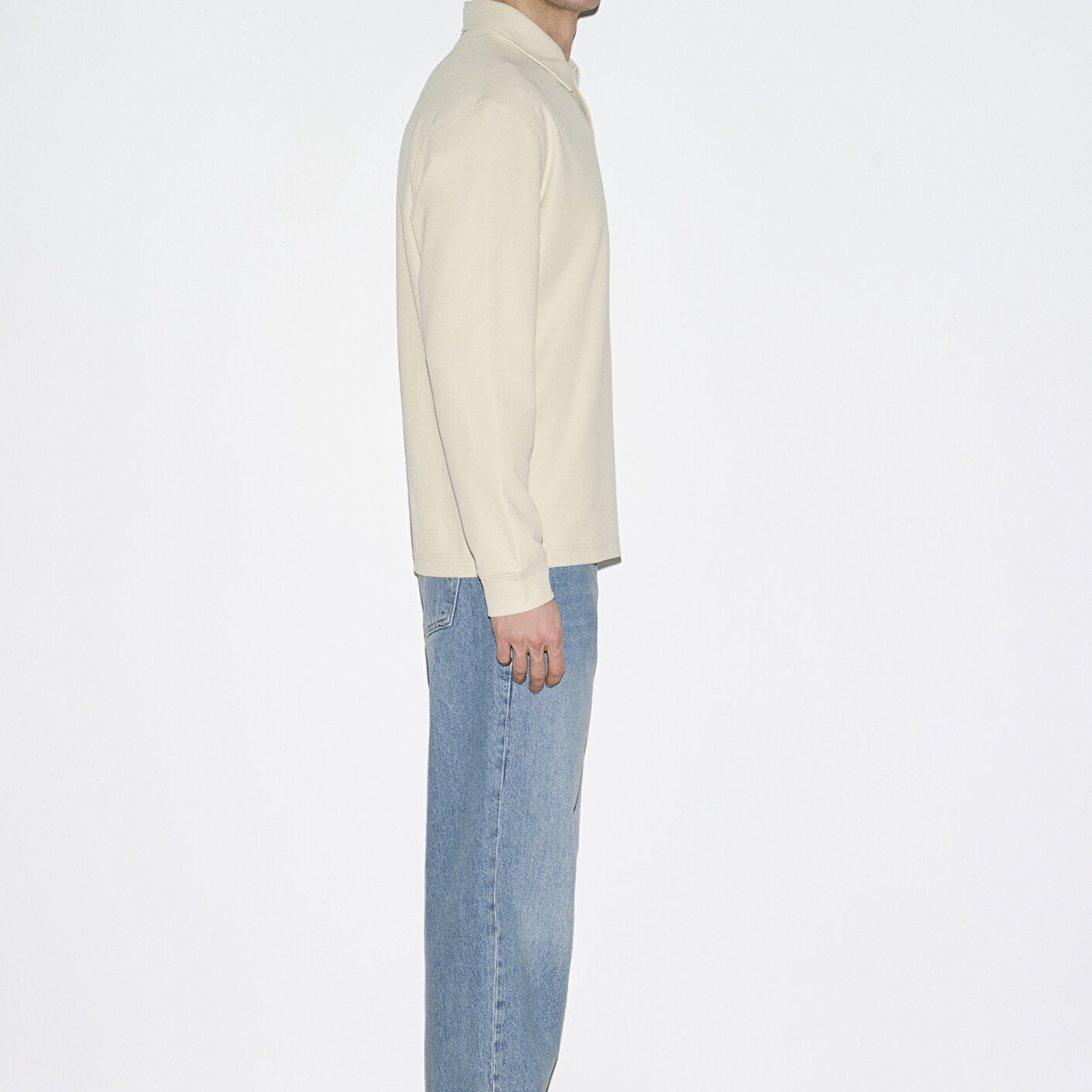 Mavi Polo Yaka Bej Sweatshirt 0S10576-70325