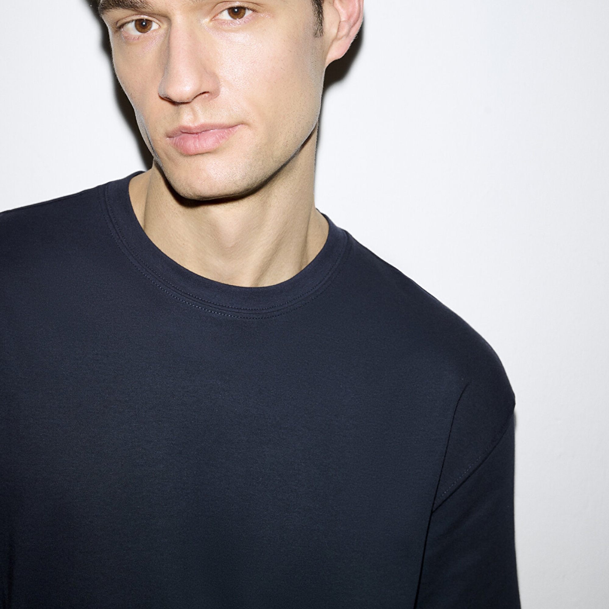 Mavi Lacivert Basic Tişört Loose Fit / Bol Rahat Kesim 0613168-83699