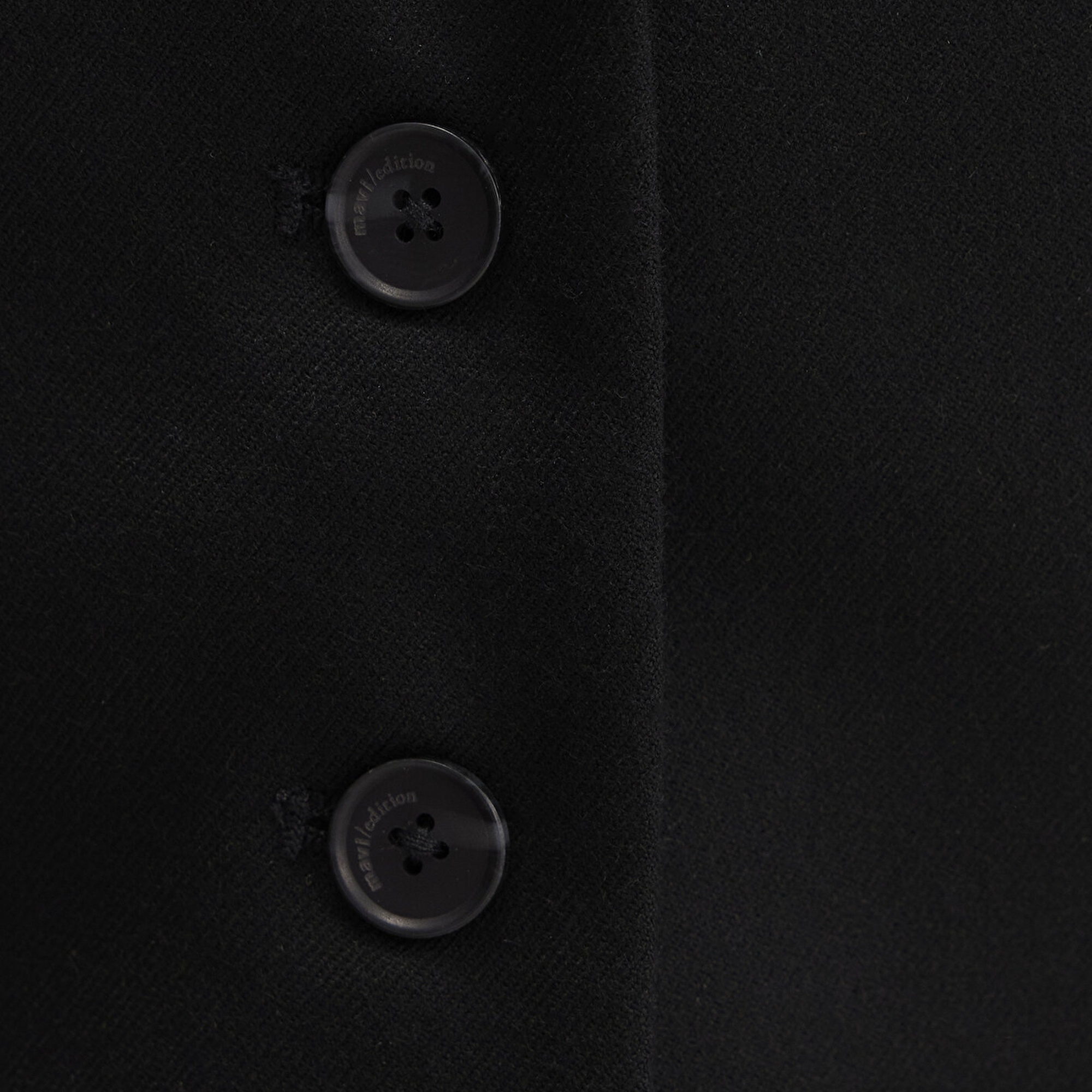 Mavi Yün Karışımlı Siyah Bluz 1211416-900