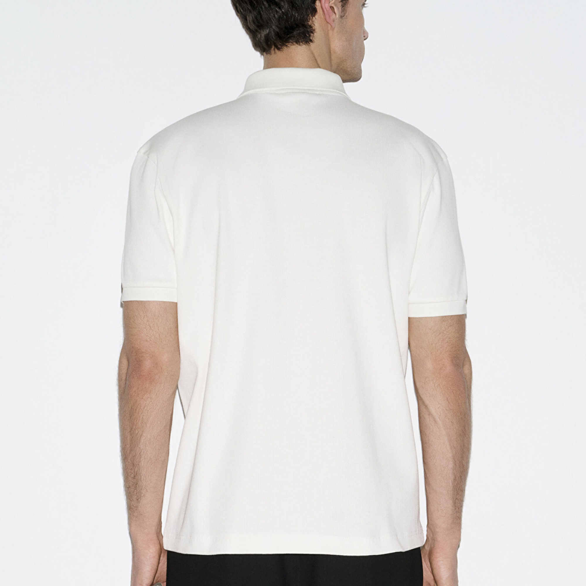 Mavi Ekru Polo Tişört Loose Fit / Bol Rahat Kesim 0613126-70057