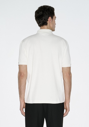  Mavi Ekru Polo Tişört Loose Fit / Bol Rahat Kesim 0613126-70057