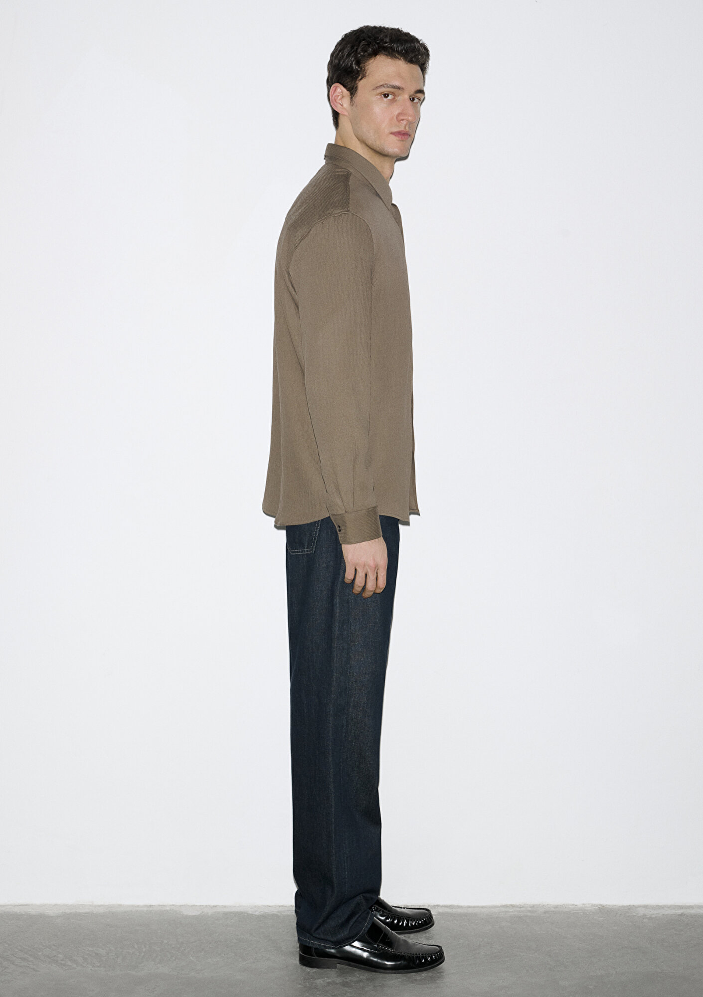 Mavi Kahverengi Gömlek Regular Fit / Normal Kesim 0211829-83866