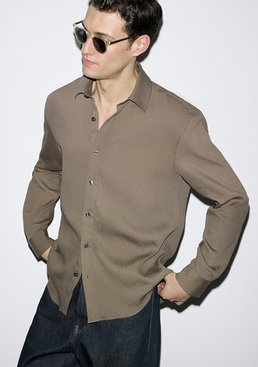  Mavi Kahverengi Gömlek Regular Fit / Normal Kesim 0211829-83866