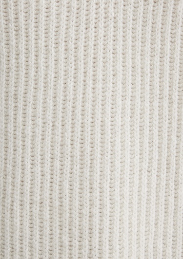  Mavi Yün Karışımlı Ekru V Yaka Kazak Oversize / Geniş Kesim 1710829-70057