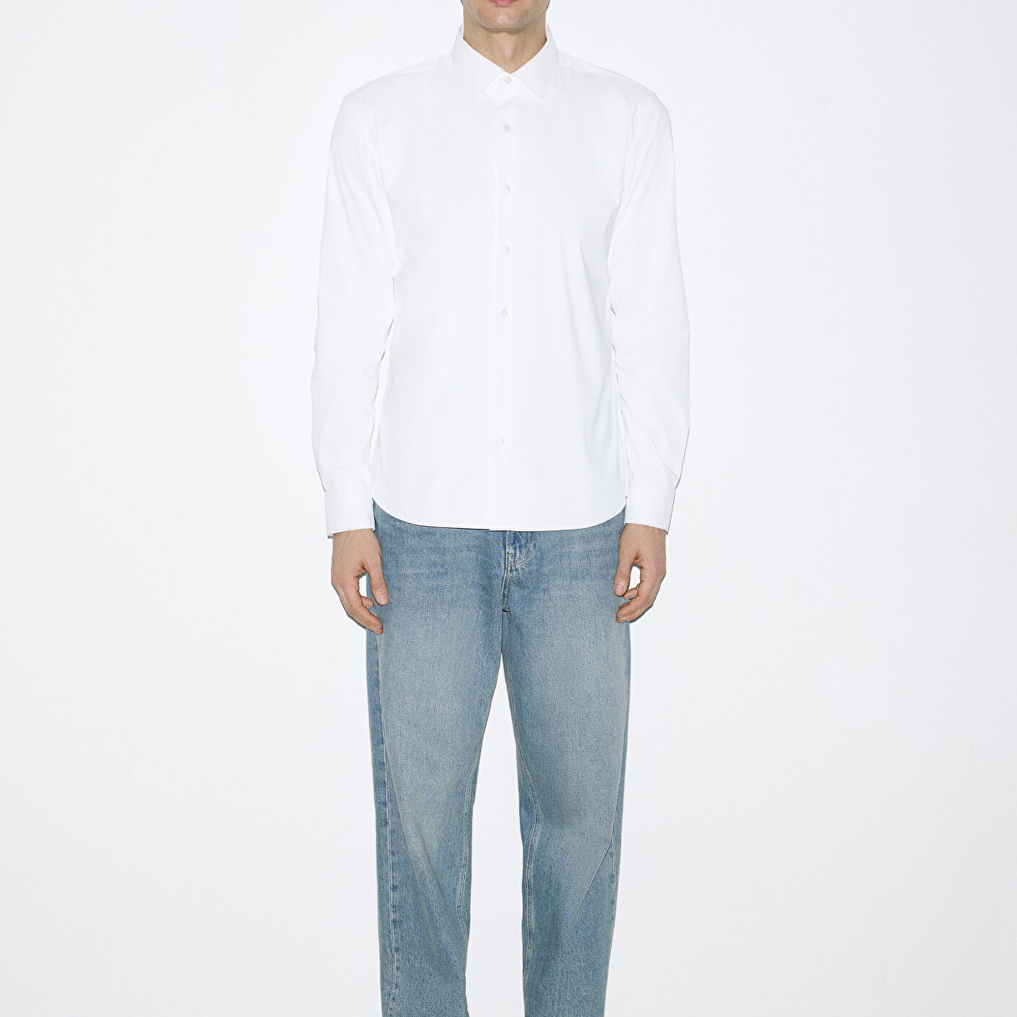 Mavi Hafif ve Esnek Beyaz Travel Gömlek Regular Fit / Normal Kesim 0211812-620