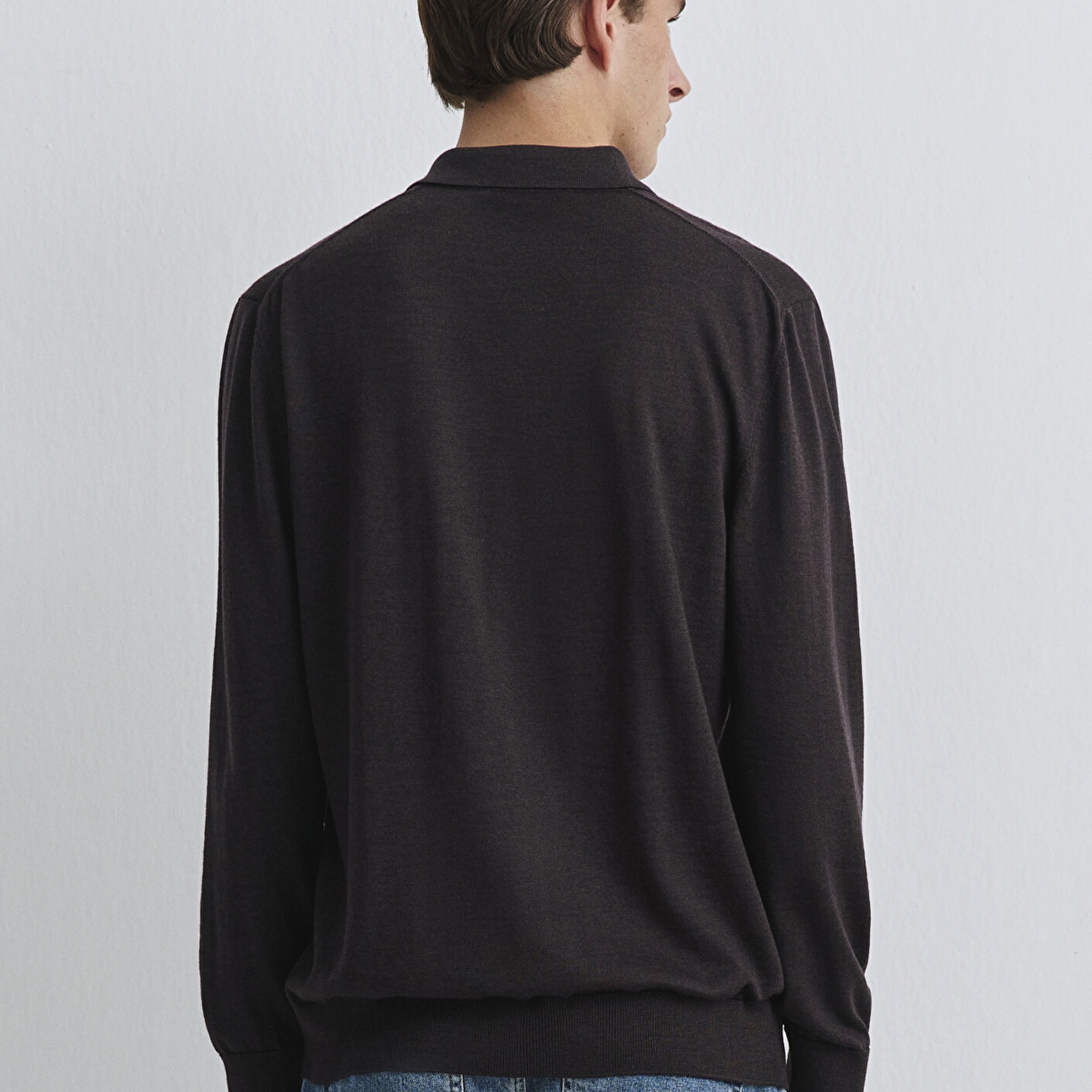 Mavi Kahverengi Yün Triko Polo 0710387-71550