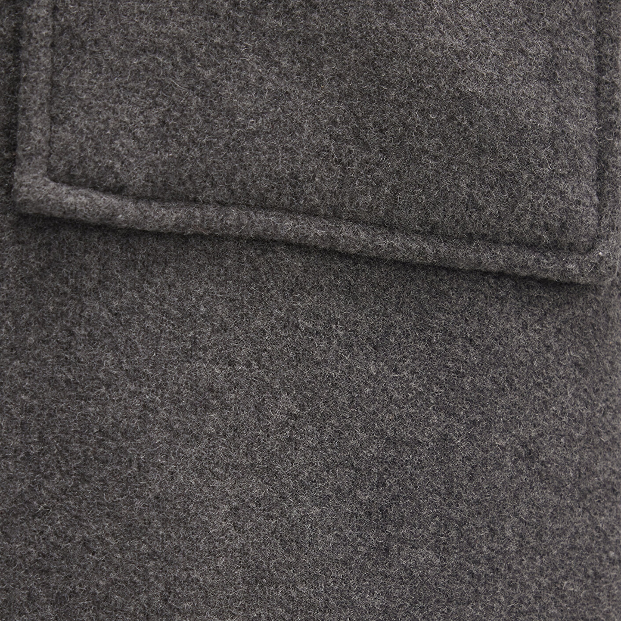 Mavi Yün Karışımlı Gri Gömlek Loose Fit / Bol Rahat Kesim 0211804-80024