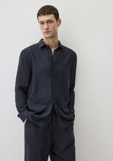  Mavi Lacivert (TENCEL™) Gömlek Regular Fit / Normal Kesim 0211622-83884