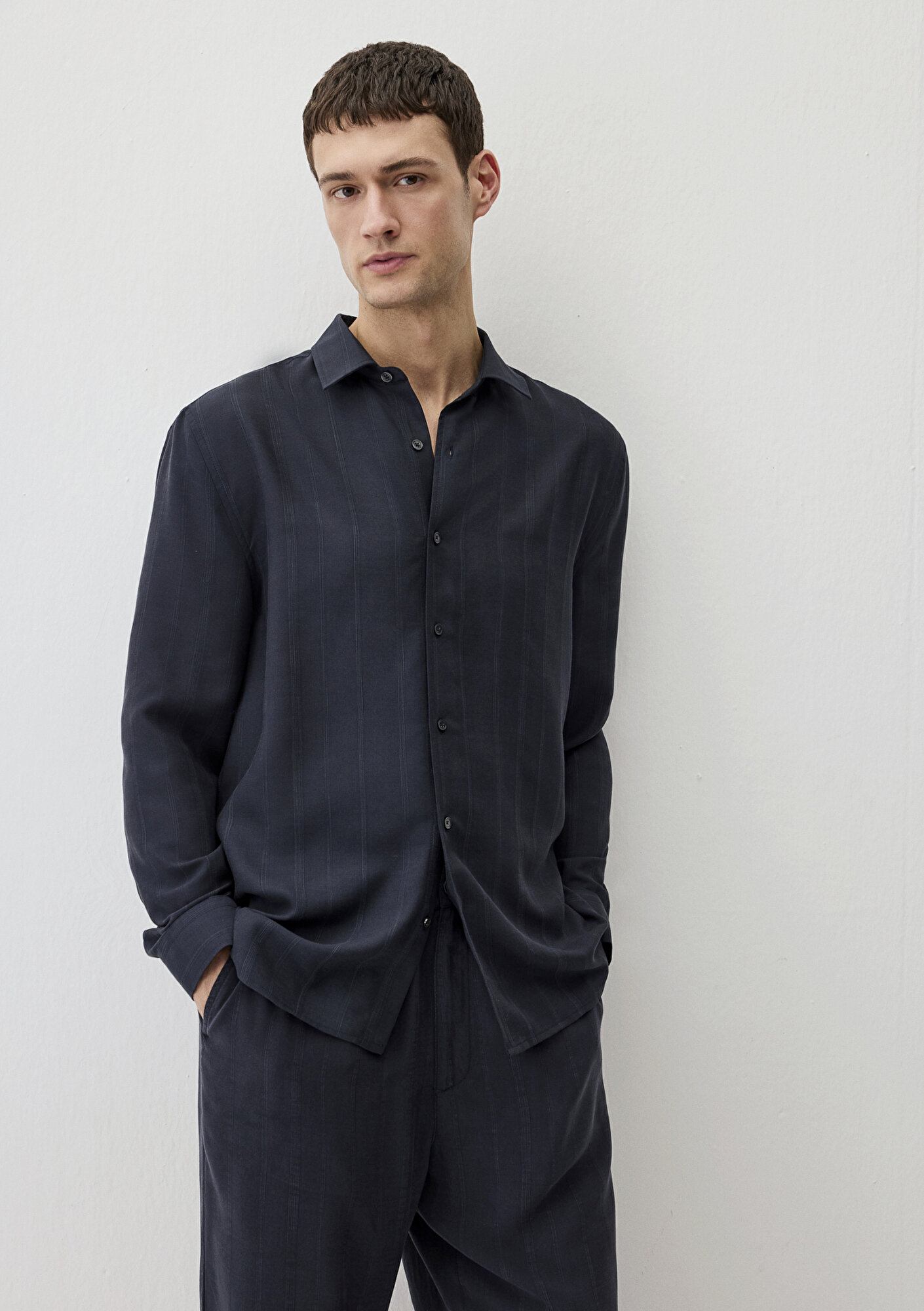  Mavi Lacivert (TENCEL™) Gömlek Regular Fit / Normal Kesim 0211622-83884