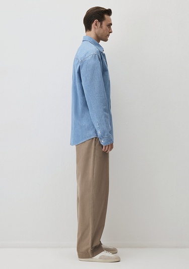  Mavi Theo Edition Açık Mavi Jean Gömlek Slim Fit / Dar Kesim 0211655-90893