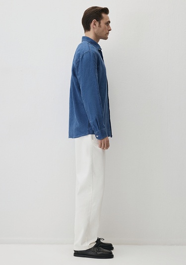  Mavi Mavi Keten Gömlek Regular Fit / Normal Kesim 0211564-18790