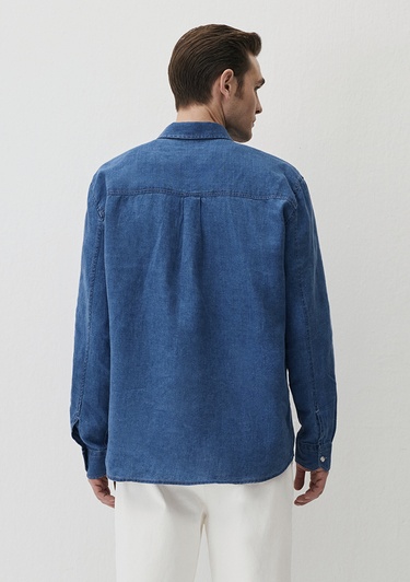  Mavi Mavi Keten Gömlek Regular Fit / Normal Kesim 0211564-18790