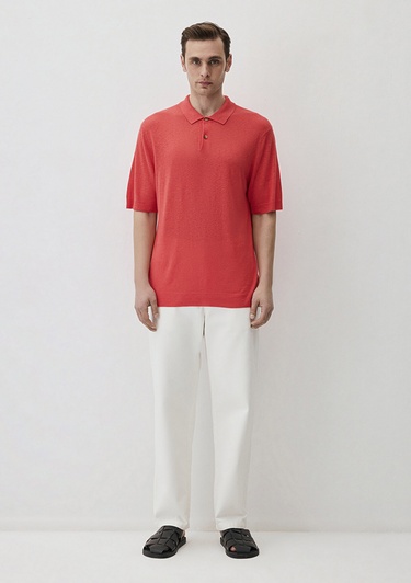  Mavi Pembe Kısa Kollu Triko Polo 0710304-70967